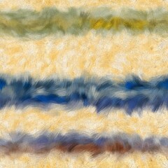 Seamless faux digital paint stroke striped pattern print. High quality illustration. Procedural painting with realistic brush strokes in bright trendy color. Abstract art for surface design and print.