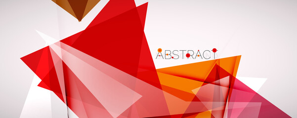 Geometric abstract background. Color triangle shapes. Vector illustration for covers, banners, flyers and posters and other designs