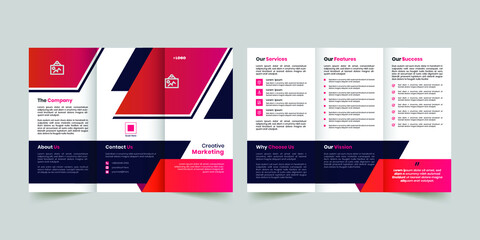 Creative corporate business trifold brochure template