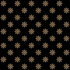 Seamless of lotus flower of pattern. Design grid gold on black. Design print for illustration, texture, wallpaper, background.