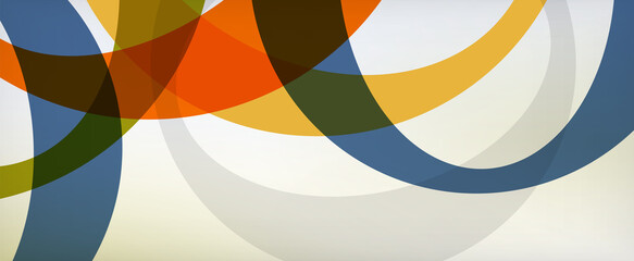 Ring geometric shapes, o letter repetition wallpaper. Abstract background for business or technology presentations, internet posters or web brochure covers