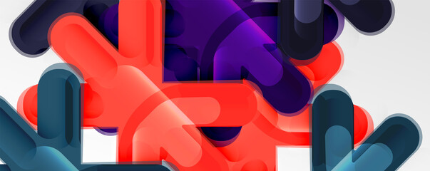 Abstract glossy crosses background for business or technology presentations, internet posters or web brochure covers