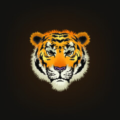 Vector image of an tiger head
