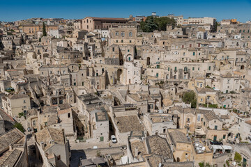 Fototapeta na wymiar Matera Basilicata streets panorama