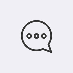 Speech bubble social media icon isolated on background. Chat symbol modern, simple, vector, icon for website design, mobile app, ui. Vector Illustration