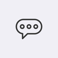 Speech bubble social media icon isolated on background. Chat symbol modern, simple, vector, icon for website design, mobile app, ui. Vector Illustration