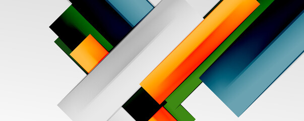 Multicolored lines background. Design template for business or technology presentations, internet posters or web brochure covers