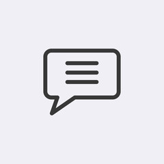 Speech bubble social media icon isolated on background. Chat symbol modern, simple, vector, icon for website design, mobile app, ui. Vector Illustration