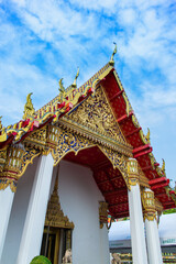Fototapeta premium BANGKOK, THAILAND - January 19,2019: View of Royal Grand Palace in Bangkok. Royal Grand Palace is famous destination in Bangkok.