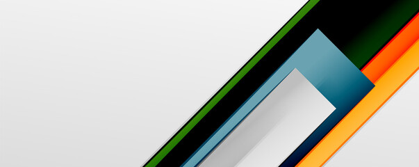 Multicolored lines background. Design template for business or technology presentations, internet posters or web brochure covers