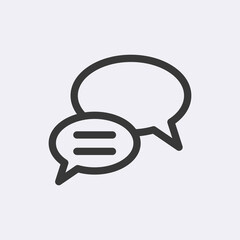 Speech bubbles social media icon isolated on background. Chatting symbol modern, simple, vector, icon for website design, mobile app, ui. Vector Illustration