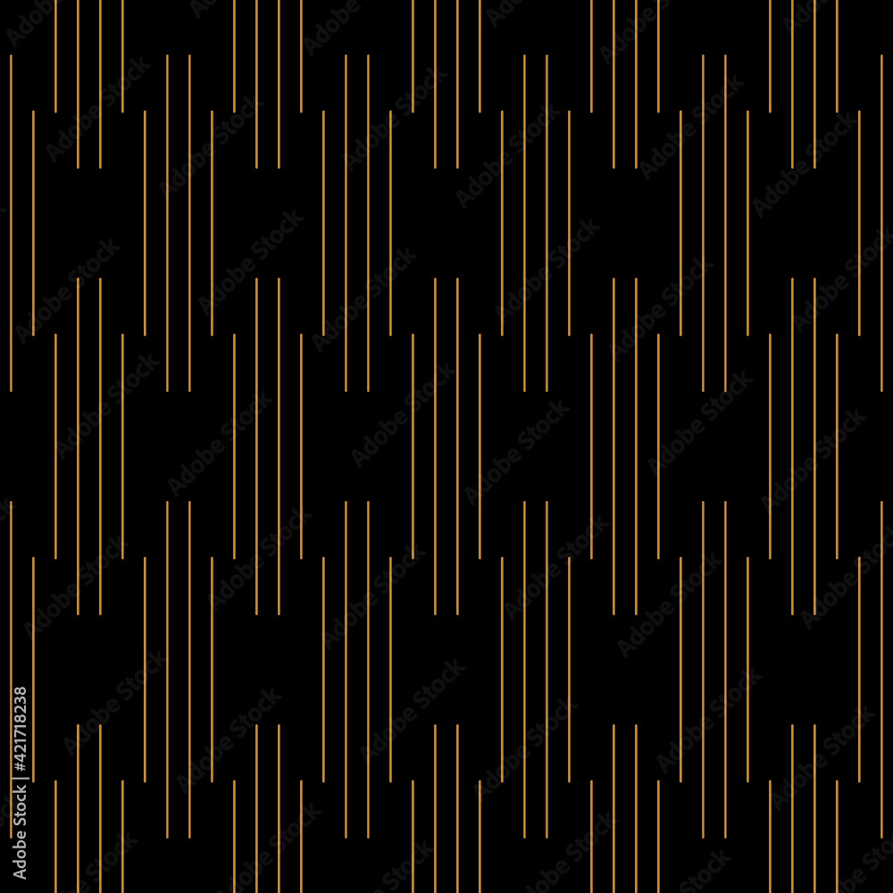 Poster seamless of regular stripe pattern. design vertical lines gold on black background. design print for