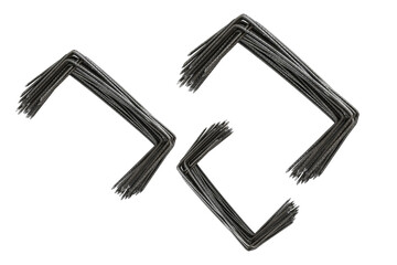 Object, steel fixing stakes for weed on white background isolated and clippiing path.Garden pegs for weed helping control fabric,