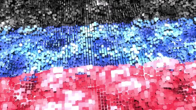 Donetsk Peoples Republic bright flag - loop