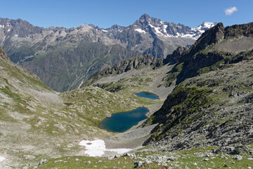 Petarel Lakes in Ecrins National Park - Alps, France