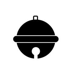 Christmas ball icon in a flat design in black color. 
