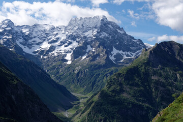 Fototapeta premium Szczyt Sirac w Parku Narodowym Ecrins (Alpy, Francja)