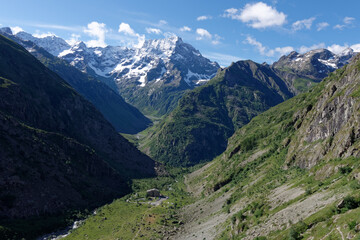 Fototapeta na wymiar Sirac Peak in Ecrins National Park (Alps, France)