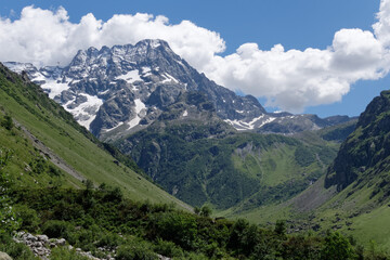 Fototapeta na wymiar Sirac Peak in Ecrins National Park (Alps, France)