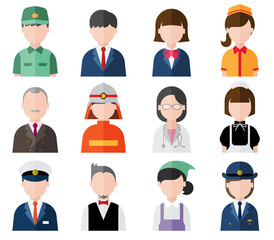 人物上半身アバター 職業・業種別