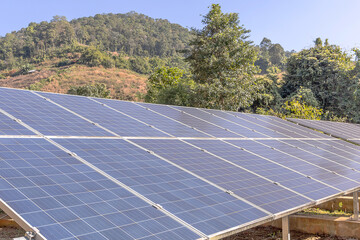 Blue solar panels
