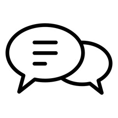 Bubble chat icon design line style