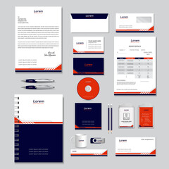 corporate identity template with digital elements. Vector company style for brand book and guideline.