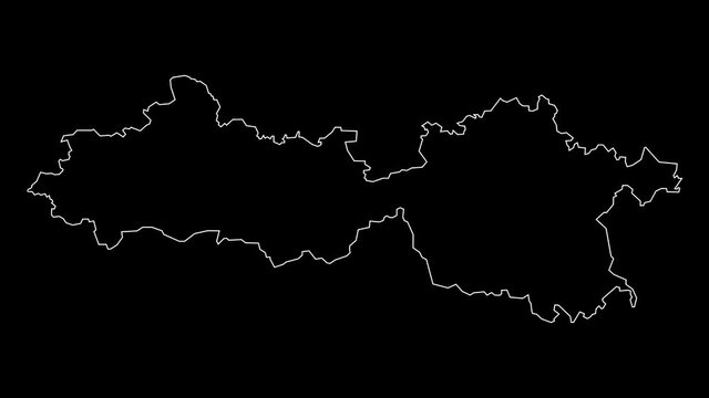Zemgale Latvia administrative division map outline animation