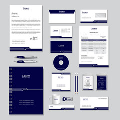 corporate identity template with digital elements. Vector company style for brand book and guideline.