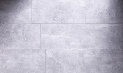Stone or marble surface background of tile floor or wall texture.  Grey laminate background - 421728654