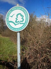 sign on a hill