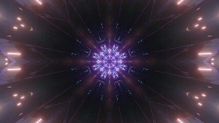 Futuristic kaleidoscopic background of 3d illustration