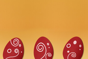 Easter eggs. Colorful background. Paper texture. Illustration.