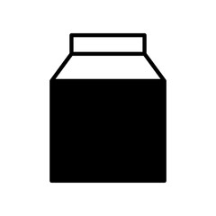 Milk box icon. Editable stroke. Design template vector