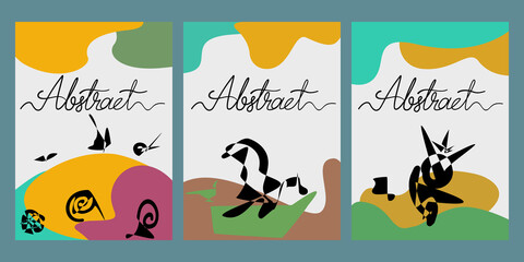 Fototapeta premium Abstract design background with doodle style mixed with hand lettering can be applied for a wide variety of applications