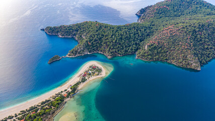 A fascinating view that has the unique nature of Oludeniz which is a county of Fethiye in Turkey. Because of its warm climate and fresh air, it has been an important destination to visit for tourists.