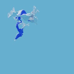 3D illustration for Independence day, Israel, colors of national flag