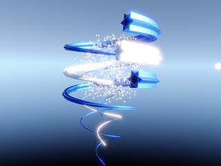 3D illustration for Independence day, Israel, colors of national flag