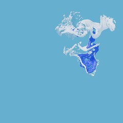 3D illustration for Independence day, Israel, colors of national flag