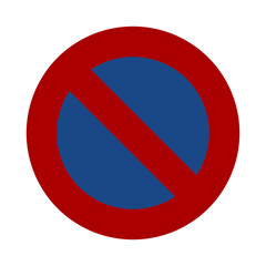 No Parking Sign. Vector Image.