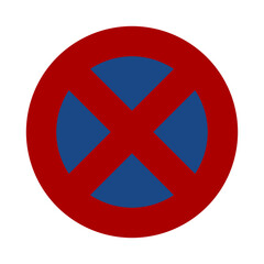 No Parking Sign. Vector Image.