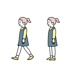 女の子のシンプルイラスト