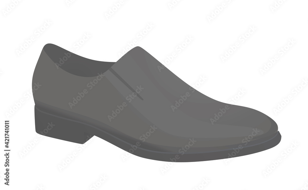 Sticker Grey fashion shoe. vector illustration