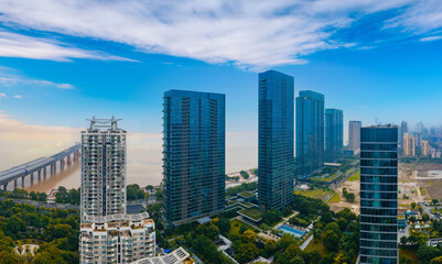 Fototapeta na wymiar Urban scenery of Wenzhou City, Zhejiang Province, China