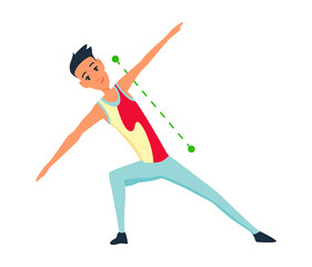 Posture and ergonomics. Correct alignment of human body posture for good personality and healthy of spine and bone. Healthy natural posture at sport