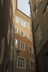 An old narrow street in Salzburg, Austria