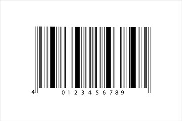 Realistic bar code icon. A modern simple flat barcode. Marketing, the concept of the Internet.
