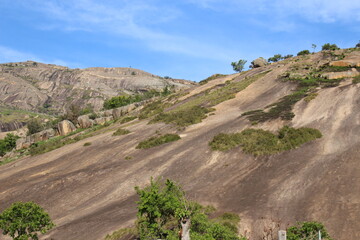 Sibebe second largest monolite rock in Eswatini, Swaziland, granite mountain