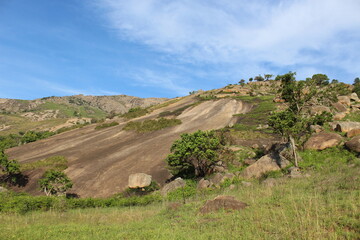 Sibebe second largest monolite rock in Eswatini, Swaziland, granite mountain