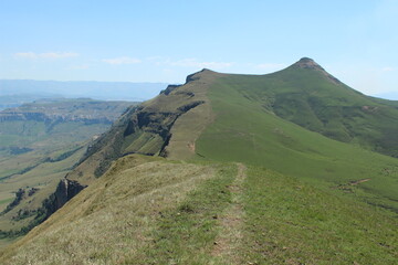 Hiking in Drakensberg in Kwazulu Natal  in South Africa